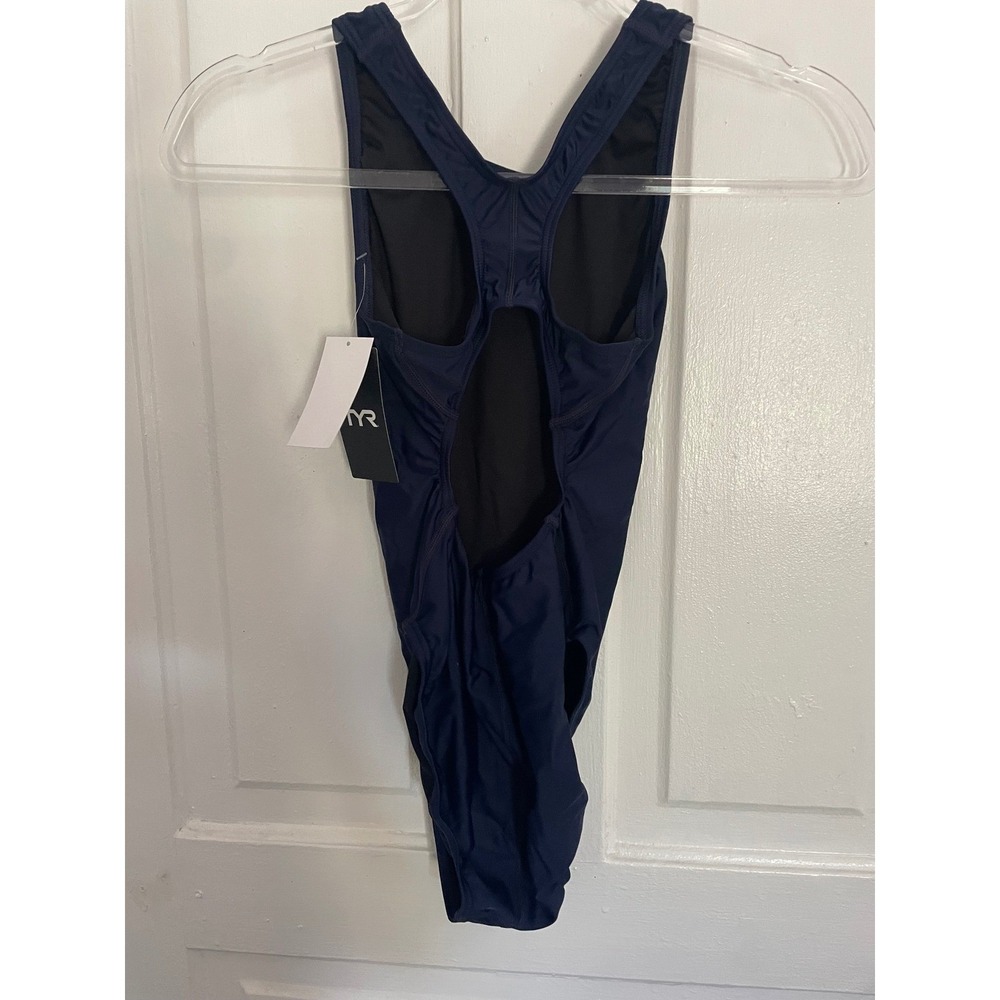 TYR New Durafast Navy Blue swimsuit one piece sz32 ( M) - Picture 5 of 5